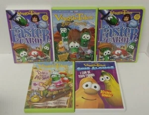 Veggie Tales 5 Working DVD Lot  Kids DVD’s Kids Duke Easter Sing Along Lord Bean - Picture 1 of 1