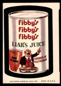1974 Topps Wacky Packages Series 7 #3 Fibby's Juice EX/MT *d2
