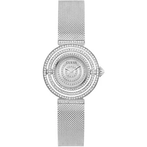 Guess Damenuhr Silber Kristall Zifferblatt Stahl Mesh Armband GW0550L1 UVP 189 £ - Bild 1 von 5