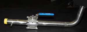 VNE RND8B 2" 2 Way Stainless Steel Ball Valve With 2" Pipes & 1X90 Degree  NEW!! - Picture 1 of 1