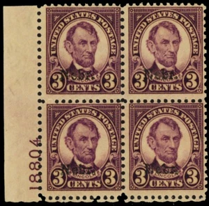 672, Mint LH 3¢ Plate Block of Four Stamps CV $260 * Stuart Katz - Picture 1 of 1
