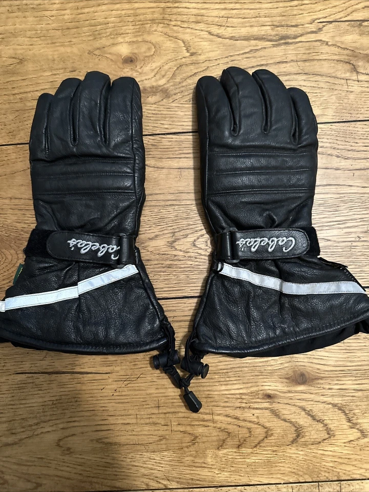 Cabela's Gore-Tex MotorSports Black Leather Gloves Size L - Image 1 of 4
