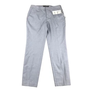 Zara Basic Pants Womens 36 Blue Flat Front Ankle Tapered Leg NWT - Picture 1 of 13