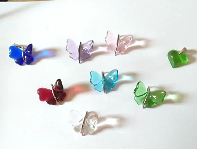 LALIQUE  BUTTERFLY IN STOCK-RED, PINK , BLACK, BLUE,& GREEN.  FABULOUS - Image 1 of 4