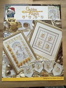 Golden Christmas Angels Noel Great Big Graphics Cross Stitch Patterns - Picture 1 of 1