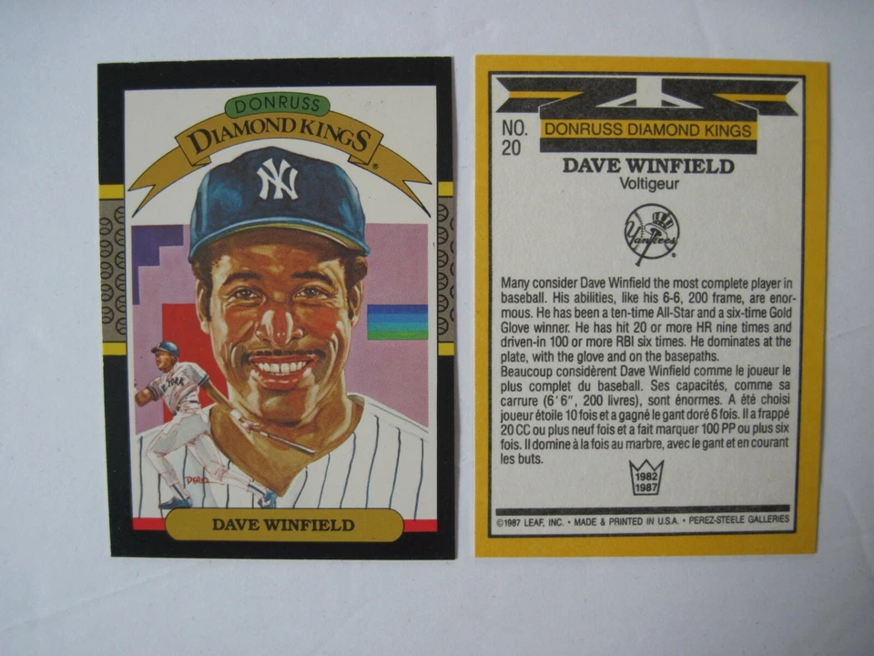 DAVE WINFIELD CARDS Your Pick TOPPS Fleer Donruss Leaf Score UD 1975-86 to 1996 - Image 1 of 1