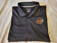 Rochester Red Wings Champion Textured Black Polo Golf Shirt Polyester Men's XL