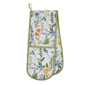 Ulster Weavers Double Oven Glove Wildflower Printed Kitchen Pot Holder Oven Mitt - Picture 1 of 2