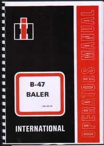 Libro manual de instrucciones del operador empacadora International ""B-47 - Imagen 1 de 1