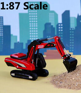 1:87 Excavator Crawler Construction Equipment Diecast Metal Model Truck Toys Car