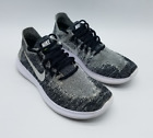 Nike Free RN Flyknit 2017 Women's Size 8 Running Shoes Black White Oreo Comfort