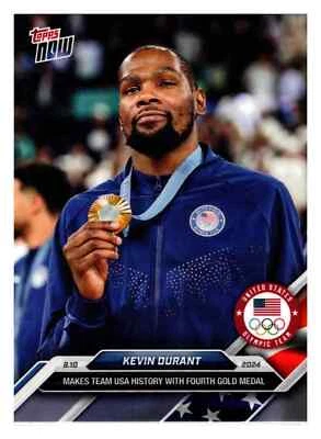 KEVIN DURANT  ,* 2024 TEAM USA Olympic Games TOPPS NOW #28   :' - Image 1 of 2