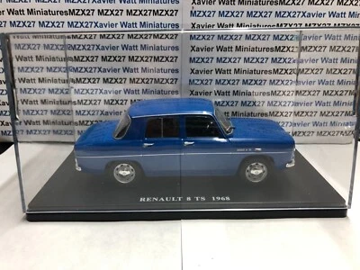 Auto Renault 8 TS 1968 1/24 Eme Salvat Con Scatola Plexiglass - Immagine 1 di 4