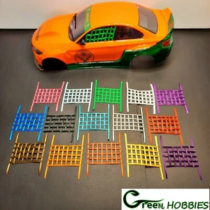 RC 1/10 Grande/2 Portes Fenêtre Filet Maille Couvercle Échelle Dérive Voiture Carrosserie Accessoires - Photo 1 sur 21