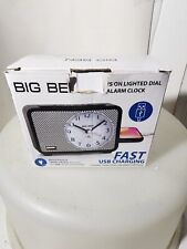 Big Ben Always On Lighted Alarm Clock with fast charging USB.