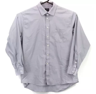 Arrow USA 1851 Men’s Button Up LS Collared Regular Fit Shirt Size XL Solid Gray - Image 1 of 4