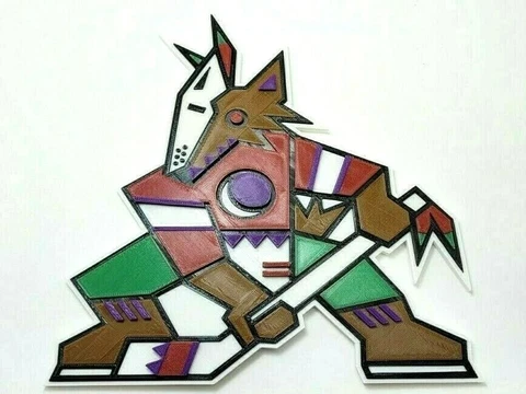 Arizona Coyotes 3D Hockey Logo - Emblem, Ornament or Magnet !! Cover