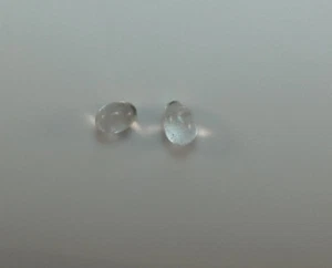 Aquamarien weiß / Beryll Steinen, glatt geschliffen - Bild 1 von 3