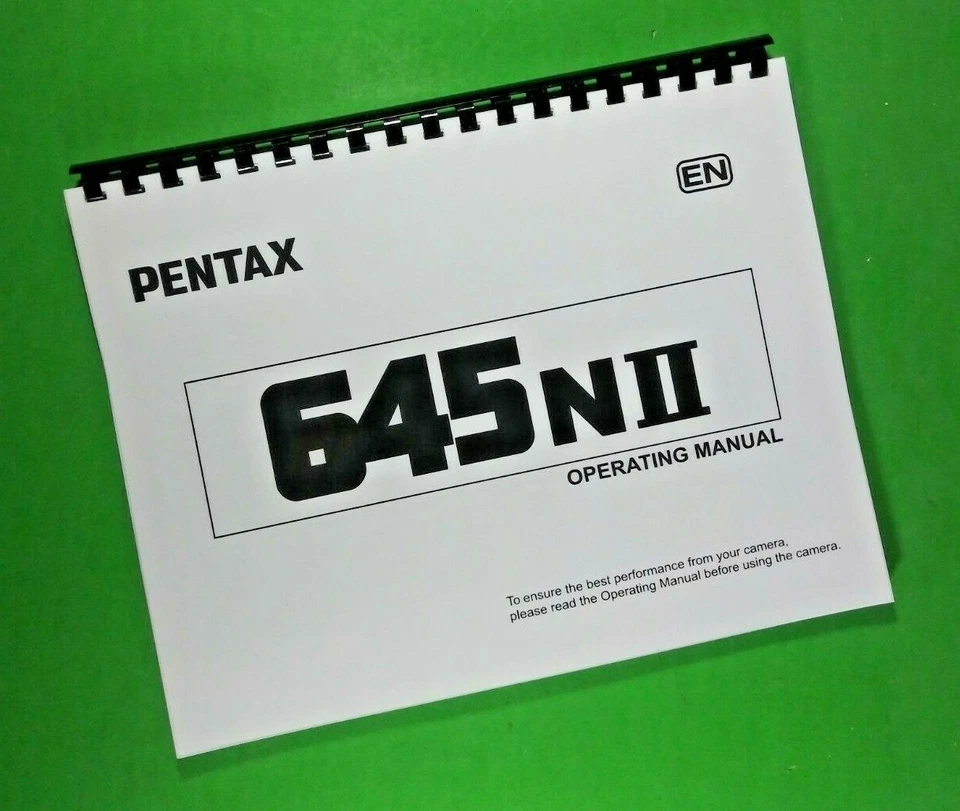 Owners Manual for Ricoh Pentax 645NII Camera 100 Pages W/Clear Covers! - Image 1 of 1