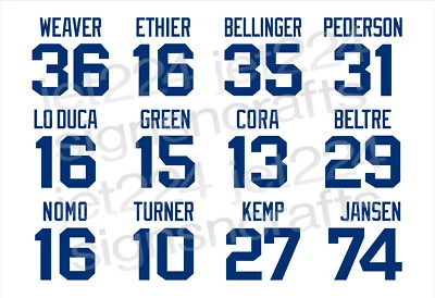 LA Dodgers CALCOMANÍA ADHESIVA 00s Bellinger Pederson Lo Duca Beltre Turner Cora Kemp+ Foto 1 de 4