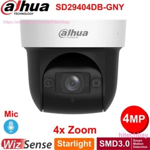Dahua SD29404DB-GNY 4MP Starlight 4x Zoom PTZ IR WizSense Camera PoE Mic SMD3.0 - Picture 1 of 6