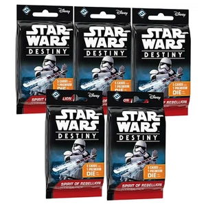 Star Wars: Destiny - Spirit Of Rebellion - 5 x Booster Packs NEU SEALED - Bild 1 von 2