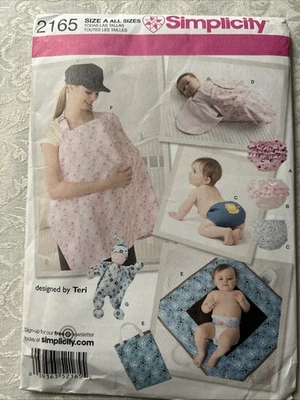 2011 Simplicity 2165 Pattern Diaper Cover Bunting Mat Nursing One Size Uncut 310 - Image 1 of 2