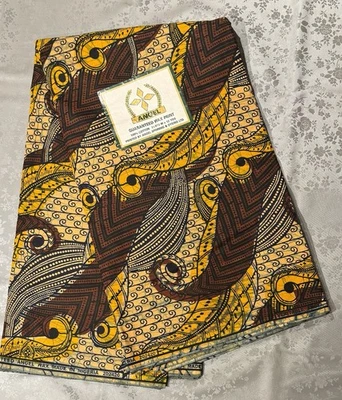 Ankara/Kitenge Fabric from Nigeria, 6 Yards of African Wax Print, 100% cotton - Image 1 of 4
