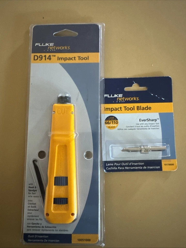 Fluke Networks D914S Punch Down Tool 10061100 w/ EverSharp Blade 66 / 110NEW - Image 1 of 1