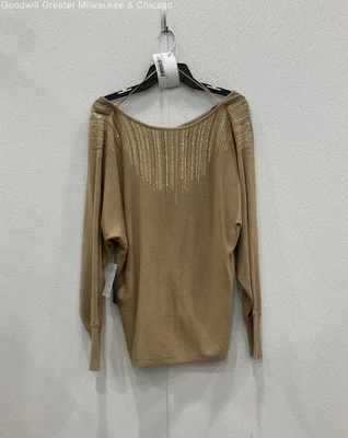 Suéter de manga larga marrón talla L Vince Camuto para mujer nuevo con etiquetas Foto 1 de 3