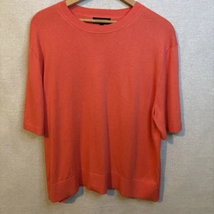 Banana Republic Womens Forever Sweater Size XL Pink 3/4 Sleeves Crewneck Comfy - Picture 1 of 7