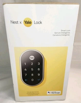 Google Nest X Yale Door Lock (Satin Nickel) With Nest Connect New Open Box  - Image 1 of 4