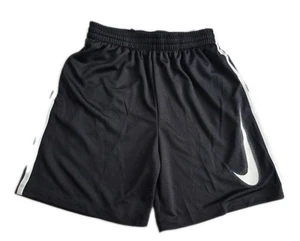 New Nike Boy's Graphic Dri-Fit Training Shorts Kids Drawstring Black White Large - Picture 1 of 7