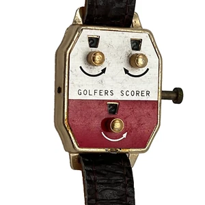 Vintage Golfers Scorer Wrist Score Keeper Stroke Counter Golf Watch Wristband - Picture 1 of 4