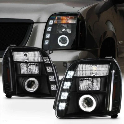Faros halo proyector LED DRL GMC Yukon/Yukon Denali 2007-2013 negros 07-13 Foto 1 de 4