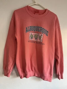 VTG Y2K Sweatshirt Women’s M Pink Albuquerque Balloon Festival - Picture 1 of 7
