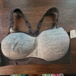 Sujetador deportivo de maternidad para mujer talla S acolchado gris oscuro y gris claro muy bonito - Imagen 1 de 9