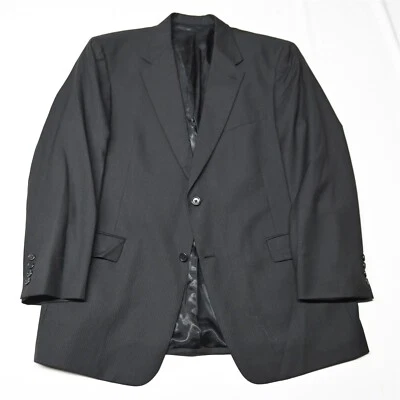 Daniel Cremieux 44R Black Stripe Loro Piana Wool Mens Blazer Sport Coat Jacket - Image 1 of 4