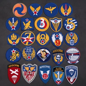 24pcs US Army Air Force Patch USAAF Patches US Pilot Jacket Patch Airborne Patch - Picture 1 of 2