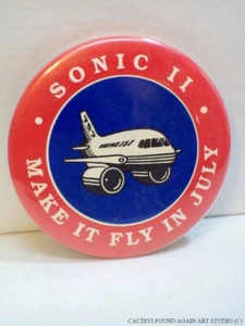 Pin de empleado de aviación Boeing 757 de colección avión Sonic II hazlo volar en julio - Imagen 1 de 4