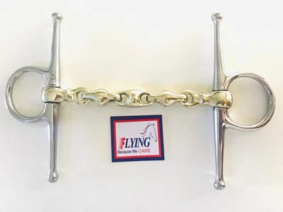 FLYING HORSE FULL CHEEK WATERFORD PFERDEGEBISS KUPFER MIX G SILBER EDELSTAHL (UK-Bestand)