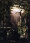 Oil painting Rocky-Gorge-1869-George-Hetzel-oil-painting-forest mountain canvas