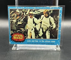 1977 TOPPS STAR WARS LUKE SKYWALKER AND HAN SOLO IN THE WASTE ROOM #38 JEDI - Bild 1 von 2