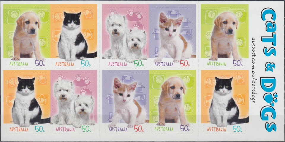 Australia Booklet Cats & Dogs 2004 MNH-12 Euro - Image 1 of 1