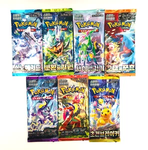 7 Pack Pokemon TCG Korean Booster Packs Variety Set Karten Konvolut Sammlung - Bild 1 von 8