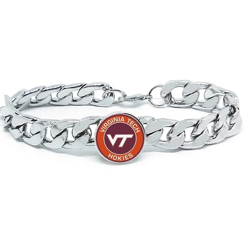 Virginia Tech Hokies Mens Women's Chain Bracelet University State Gift D4 Cover