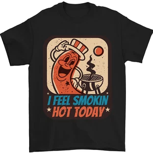 BBQ Smokin Hot Today Funny Grill Mens T-Shirt 100% Cotton - Picture 1 of 96