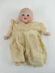 Muñeca De Colección Porcelana Ojos Azules Bebé 1983 Firmada ED Talla Grande - Imagen 1 de 10