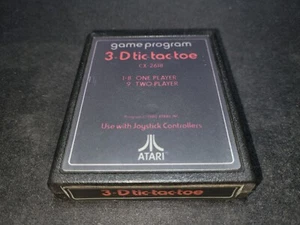 3-D Tic Tac Toe CX-2618 Red Text ATARI 2600 NRMT condition game cartridge - Picture 1 of 3