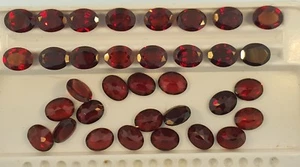 Natural Oval Almandite Garnet Brownish Red Color Loose Gemstone Wholesale 9x7mm - Picture 1 of 10